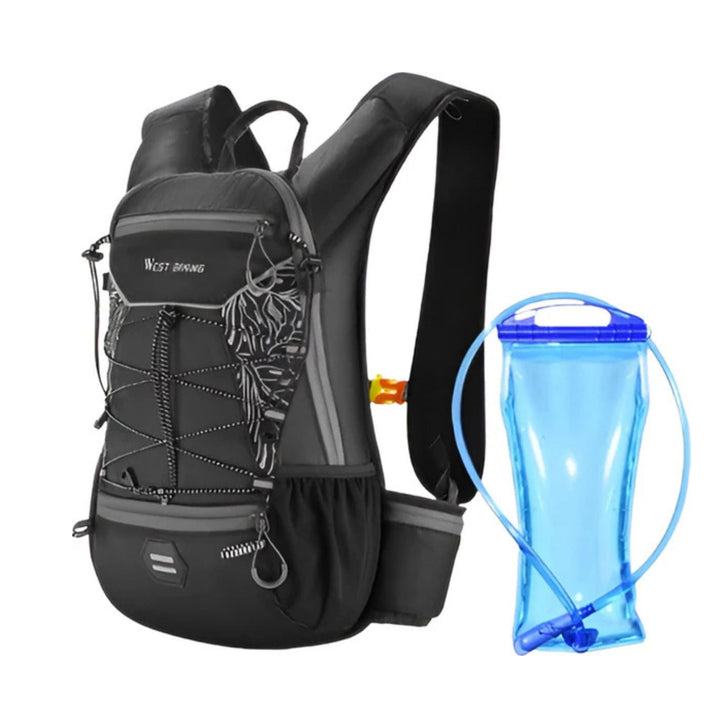 CarryQuest® - Ultralicht 16L Backpack - 2L PEVA Water Bag - Waterbestendig - Wandelrugzak - Grijs