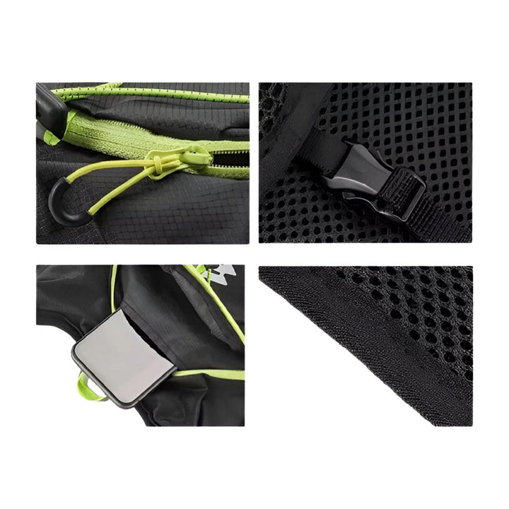 CarryQuest® - Ultralicht 16L Backpack - 2L PEVA Water Bag - Waterbestendig - Wandelrugzak - Groen