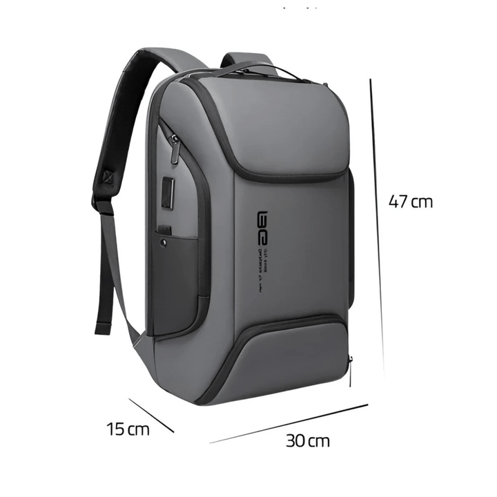 CarryQuest® - USB Laptoprugzak - Waterdicht - Grote Capaciteit - USB Oplaadfunctie - Grijs