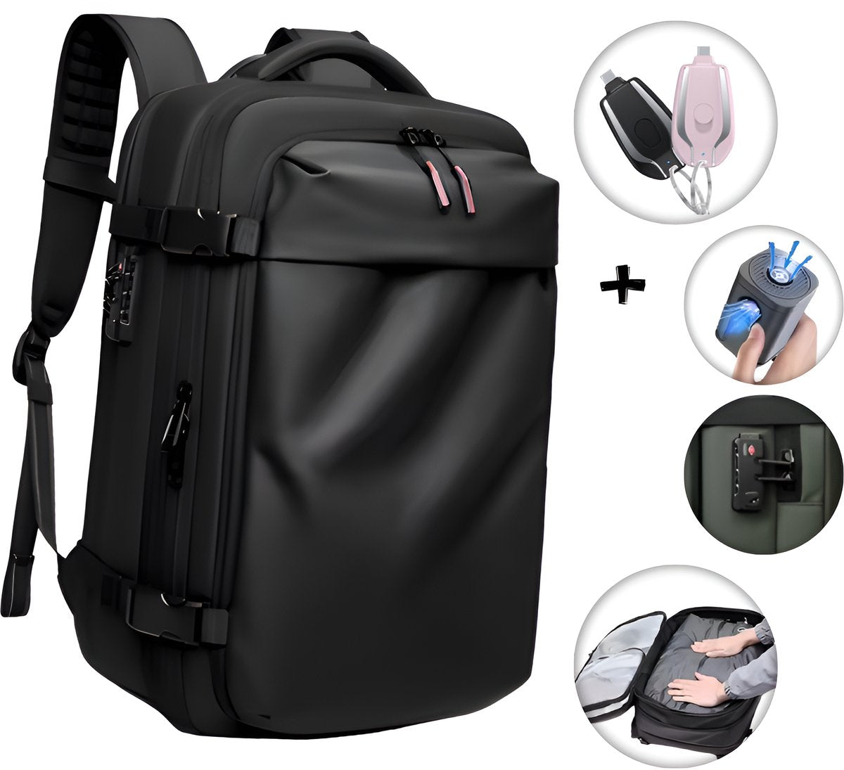 CarryQuest® - Vacuum Rugzak Pro2 - Inclusief Pomp - ZwartCarryQuestsimple