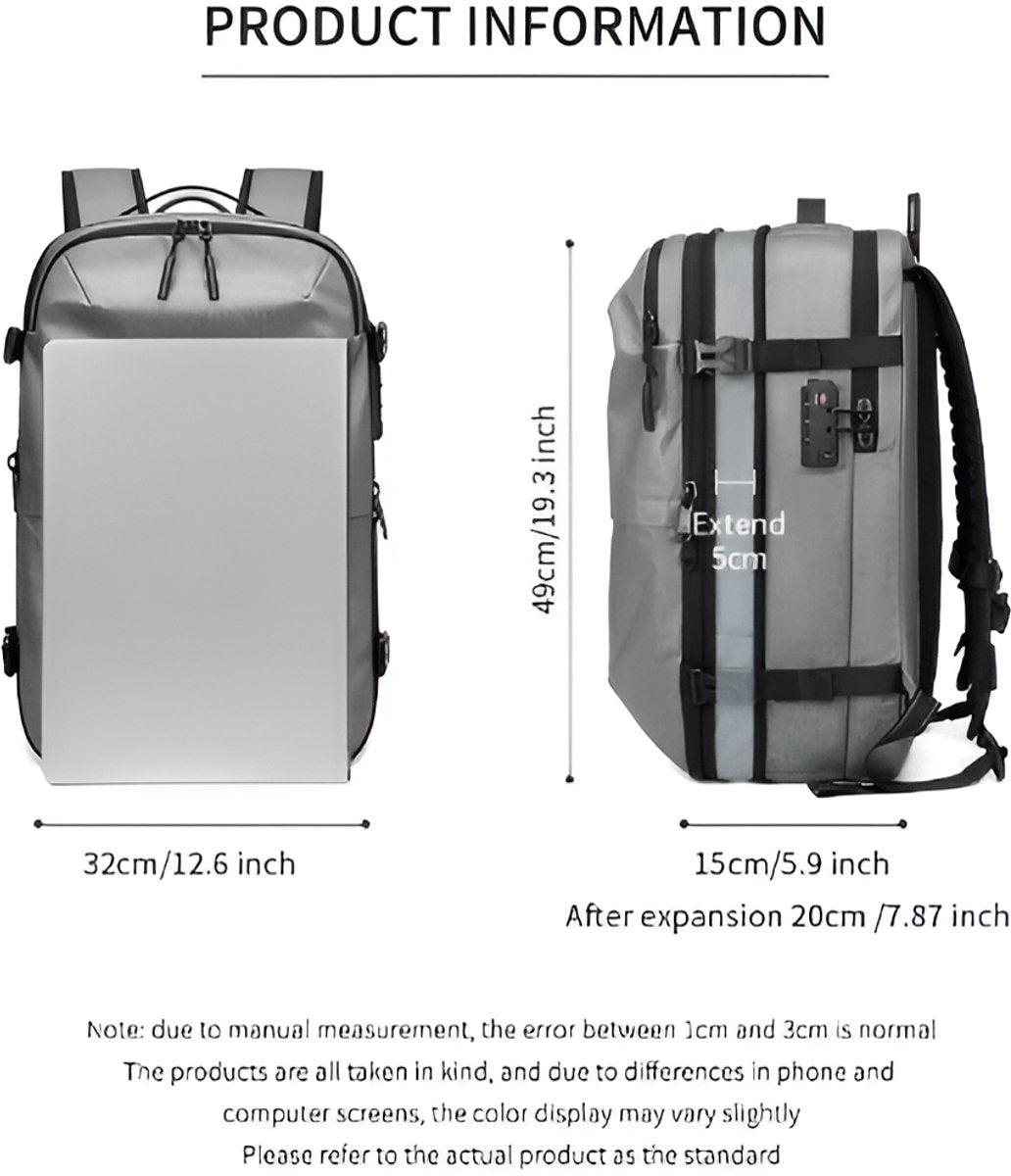 CarryQuest® - Vacuum Rugzak Pro2 - Inclusief Pomp - ZwartCarryQuestsimple