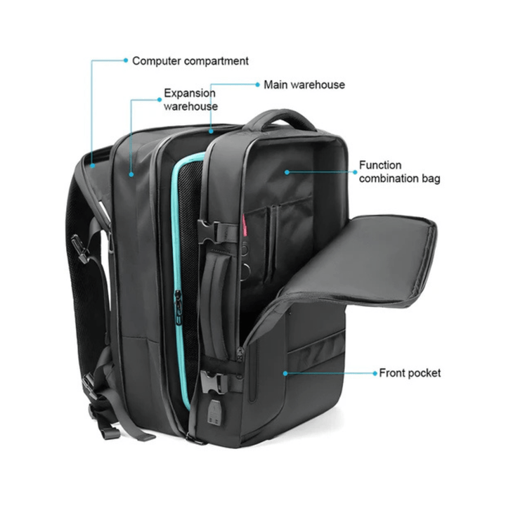 CarryQuest® - Vacuum Rugzak - RZ/TX Pro - JuiceBoxx® Powerbank en Draadloze Pomp