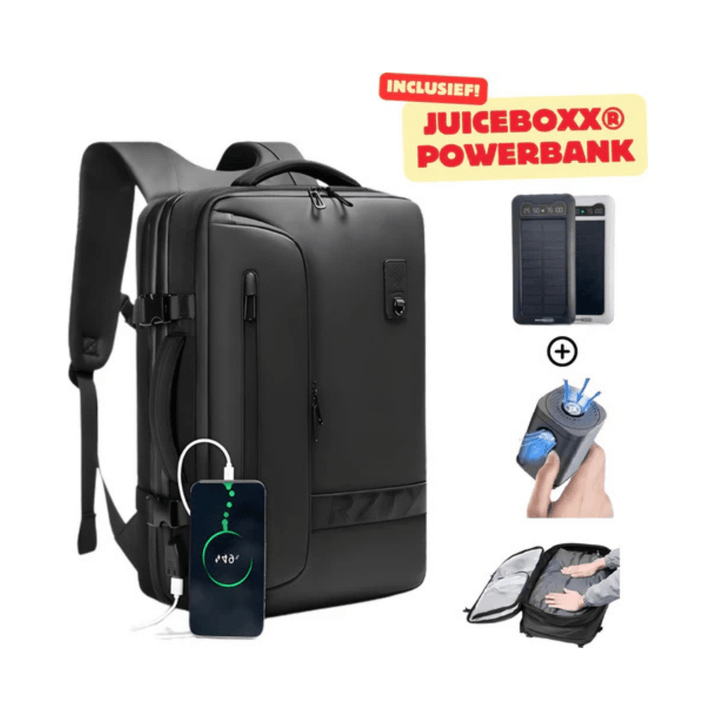 CarryQuest® - Vacuum Rugzak - RZ/TX Pro - JuiceBoxx® Powerbank en Draadloze Pomp