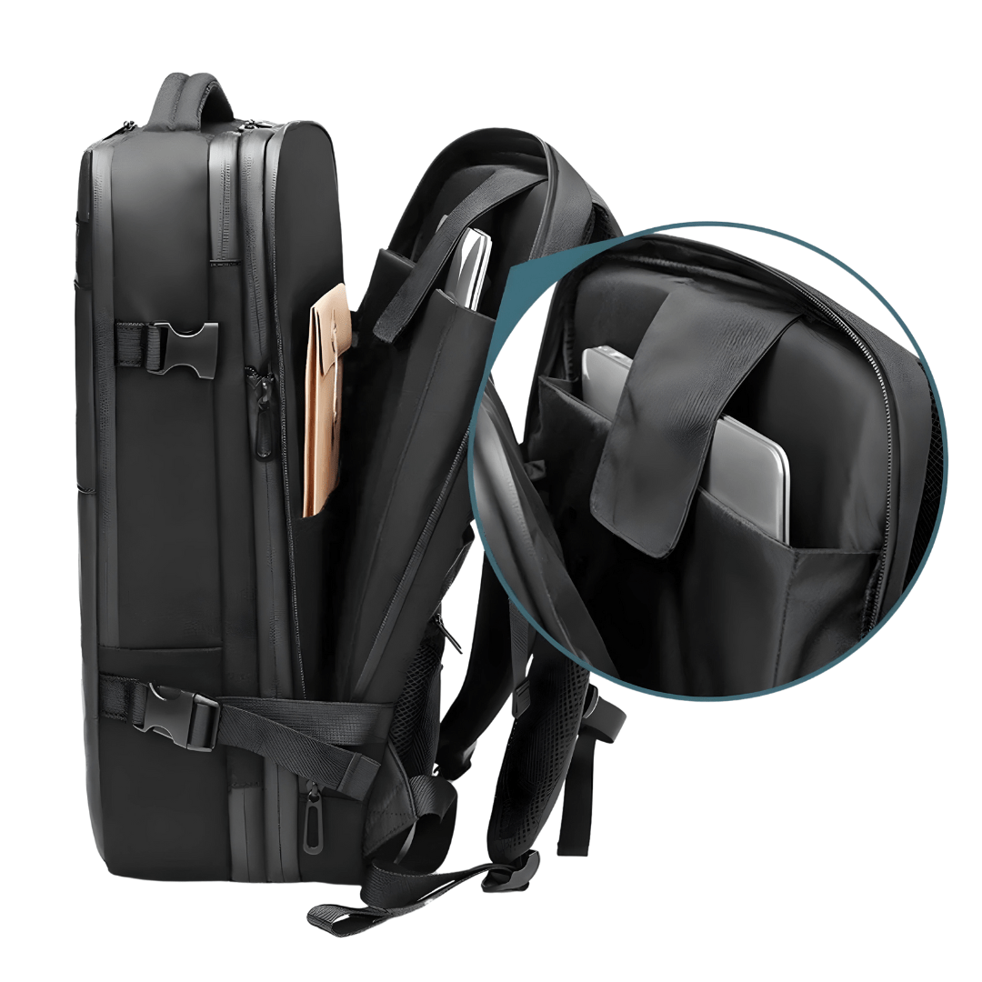 CarryQuest® - Vacuum Rugzak RZ/TX - USB Uitgang – Handbagage - ZwartCarryQuest