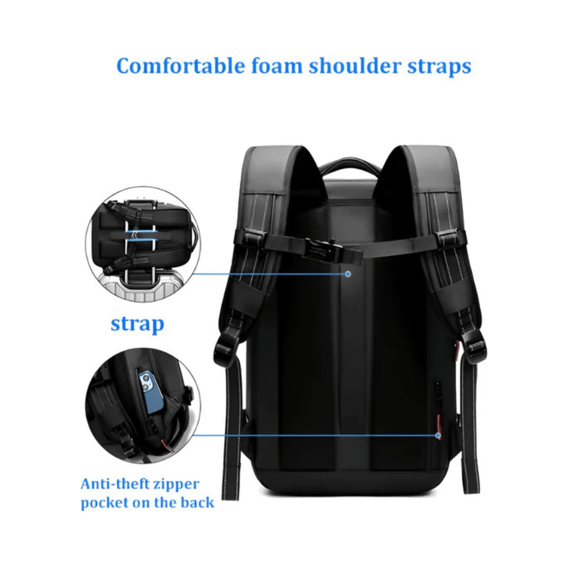 CarryQuest® - Vacuum Rugzak Zen - Incl. Pomp - Blauw