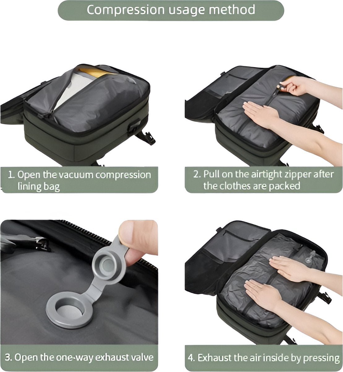 CarryQuest® - Vacuum Rugzak Zen - Incl. Pomp - BlauwCarryQuestsimple
