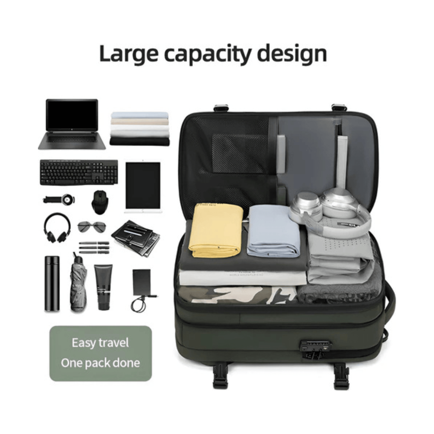 CarryQuest® - Vacuum Rugzak Zen - Incl. Pomp - Blauw