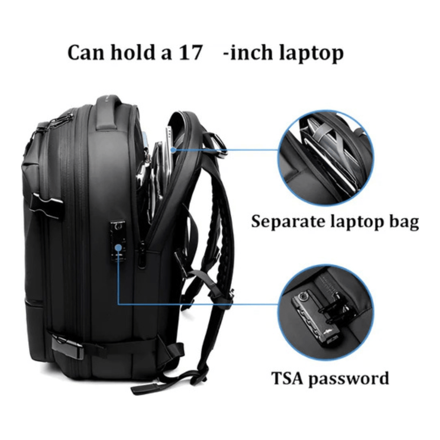 CarryQuest® - Vacuum Rugzak Zen - Incl. Pomp - Blauw