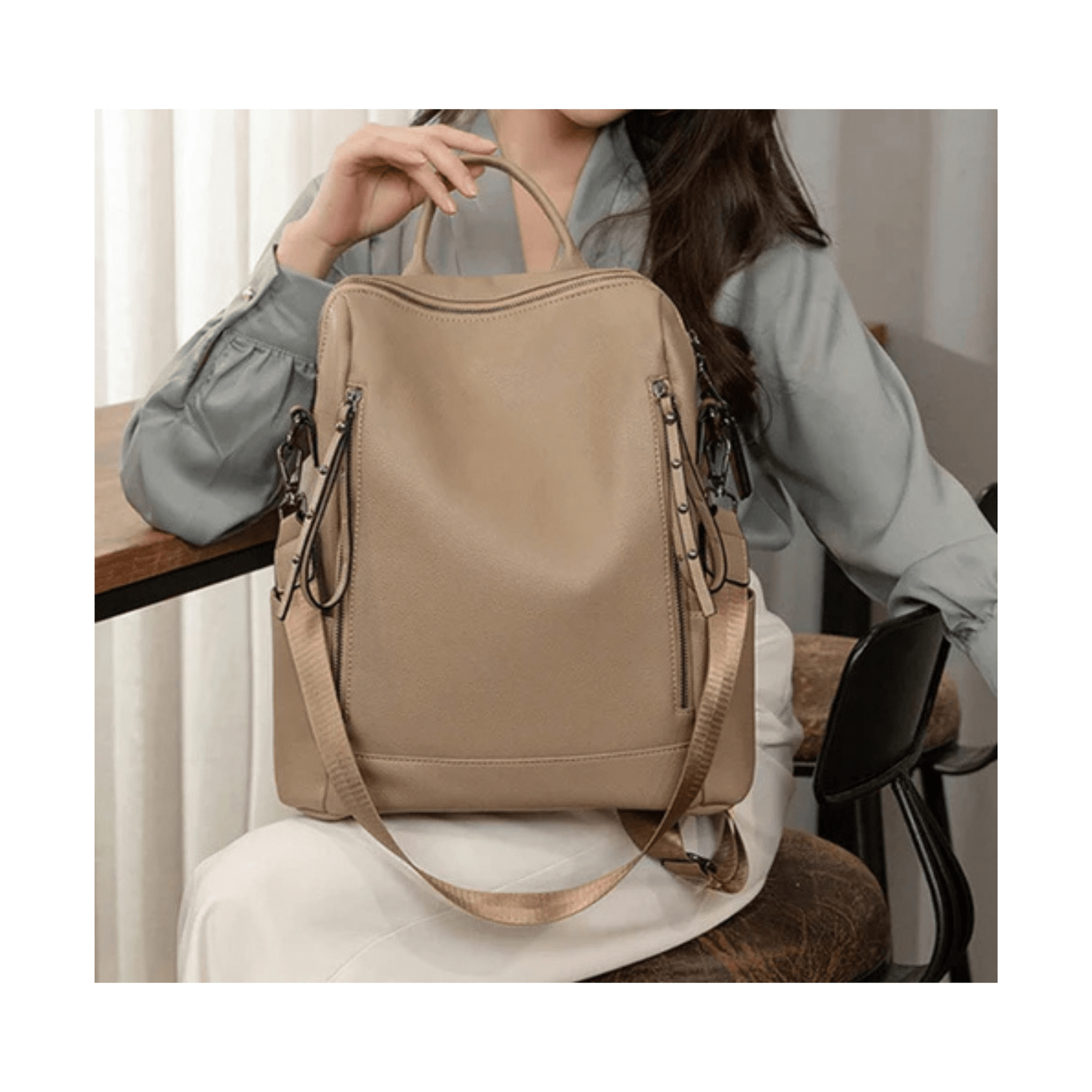 CarryQuest® - Vintage - Dames - Mode - Beige - Handtas - BeigeCarryQuestsimple