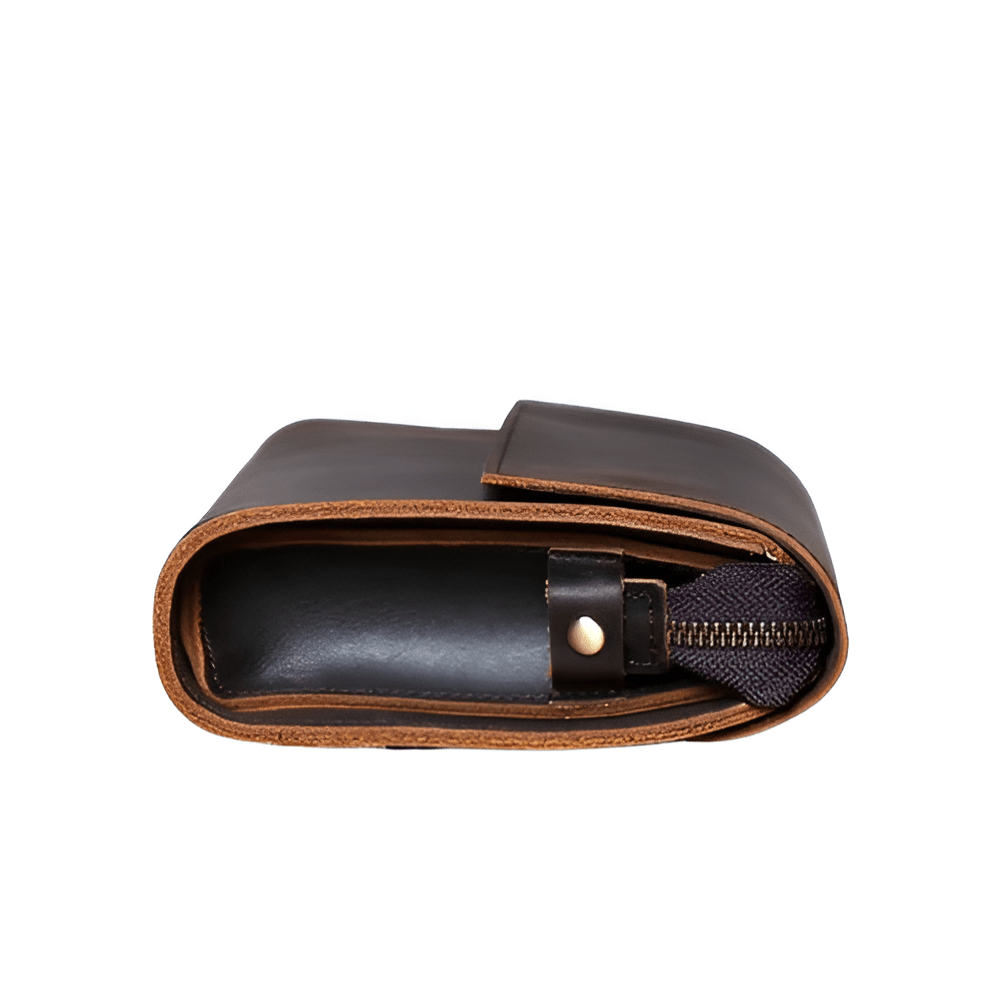 Carryquest® - Vintage Heren Clutch - Echt Leder - Telefoon Tas - Stijlvol & Praktisch - 2 kleurenCarryQuest