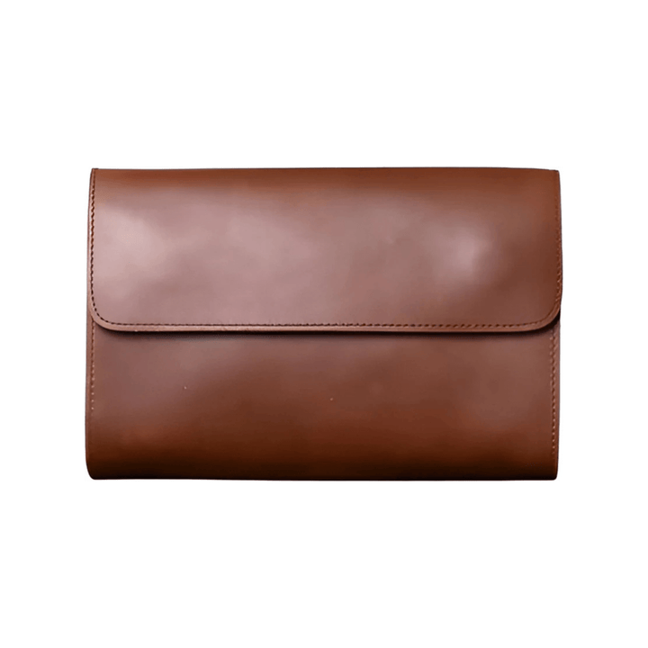 CarryQuest® - Vintage Heren Clutch - Telefoon Tas - Bruin