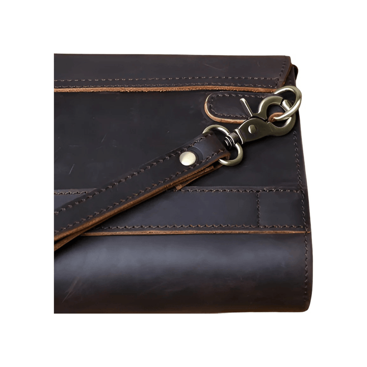 CarryQuest® - Vintage Heren Clutch - Telefoon Tas - Zwart