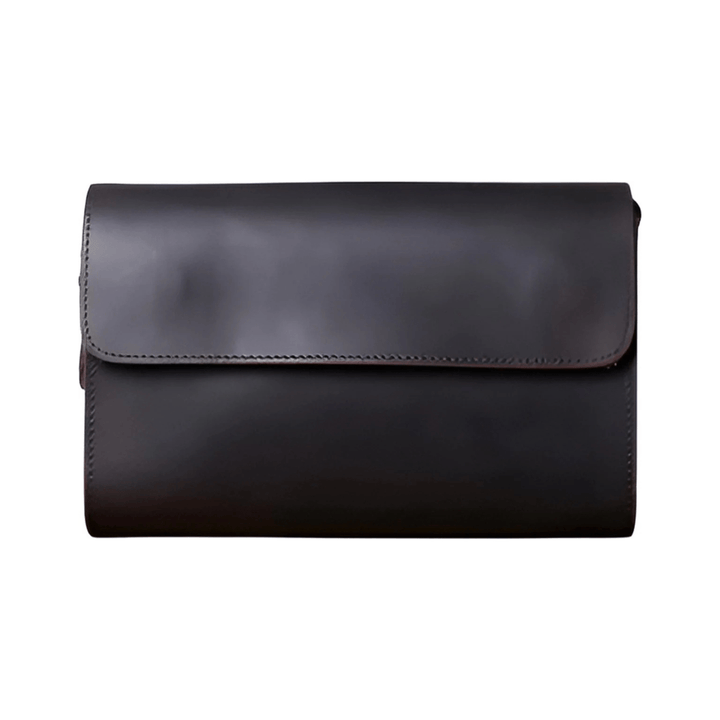 CarryQuest® - Vintage Heren Clutch - Telefoon Tas - Zwart