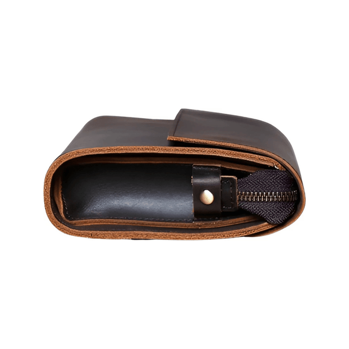 CarryQuest® - Vintage Heren Clutch - Telefoon Tas - Zwart