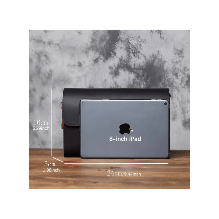 CarryQuest® - Vintage Heren Clutch - Telefoon Tas - Zwart