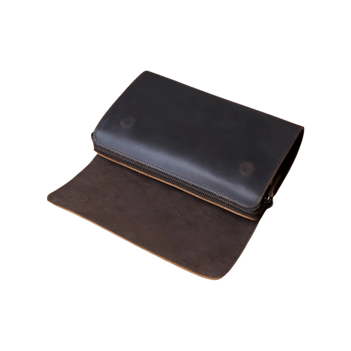 CarryQuest® - Vintage Heren Clutch - Telefoon Tas - Zwart