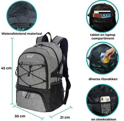 CarryQuest® - Voetbal Basketbal Rugzak - Sporttas - Schoenenvak - 8 Kleuren - CarryQuest