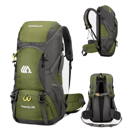 CarryQuest® - Wandel Rugzak 50L - Kamperen & Wandelen - Regenhoes - 3 kleurenCarryQuest