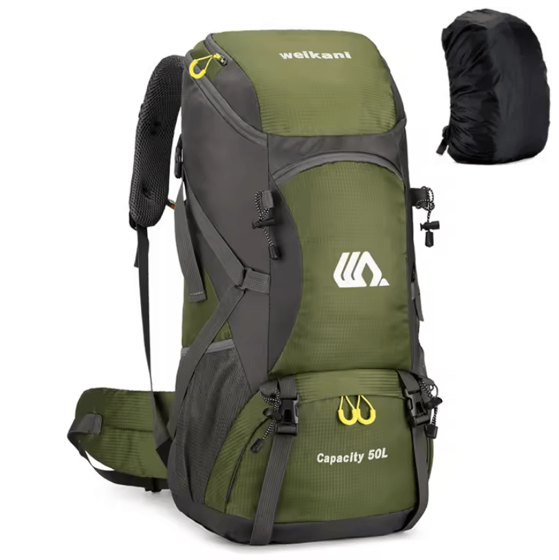 CarryQuest® - Wandel Rugzak 50L - Kamperen & Wandelen - Regenhoes - 3 kleurenCarryQuest