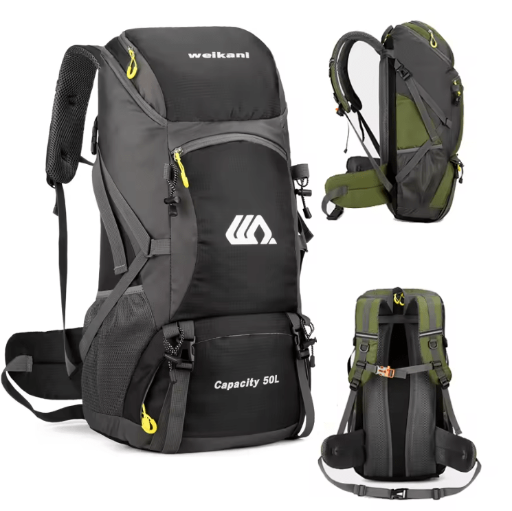 CarryQuest® - Wandel Rugzak 50L - Kamperen & Wandelen - Regenhoes - 3 kleurenCarryQuest