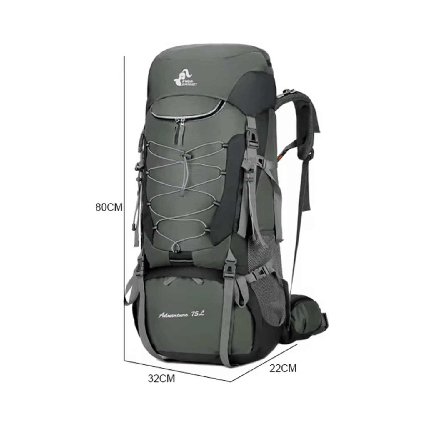 CarryQuest® - wandelrugzak - 75L Camping - Hiking Rugzak – Waterbestendig - Lichtgewicht - PaarsCarryQuestsimple