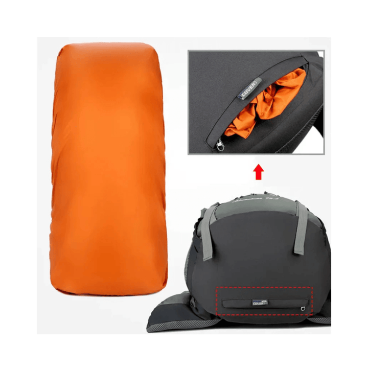 CarryQuest® - wandelrugzak - 75L Camping - Hiking Rugzak – Waterbestendig - Lichtgewicht - Paars