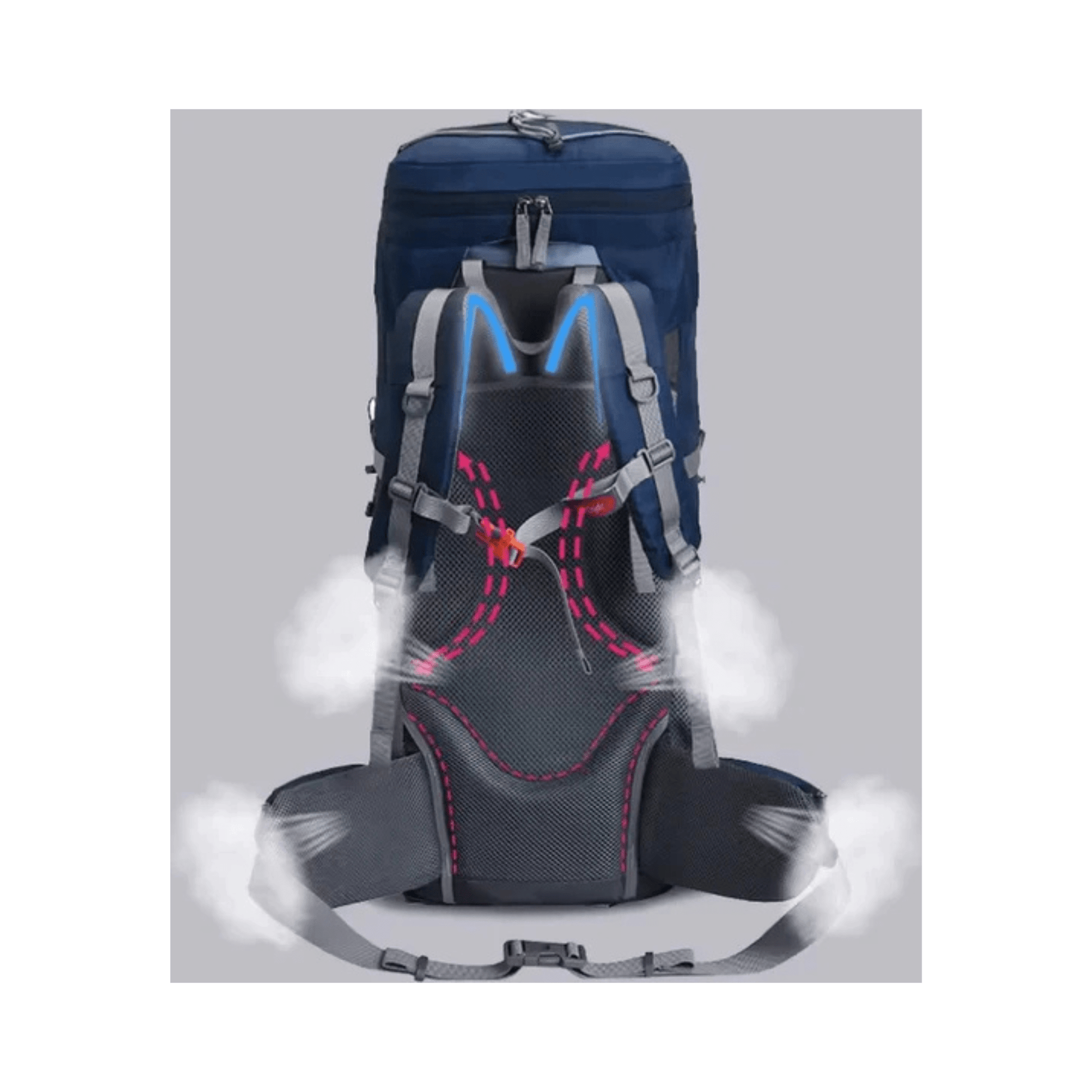 CarryQuest® - Wandelrugzak - Rugzakken - 60L - Waterdicht - Outdoor - Wandelen - GrijsCarryQuestsimple