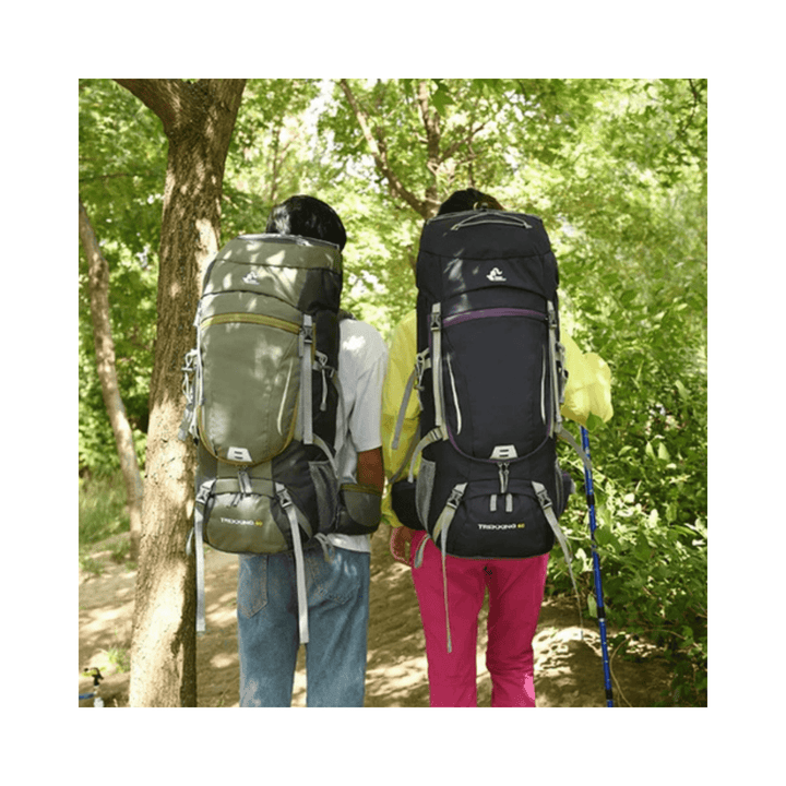 CarryQuest® - Wandelrugzak - Rugzakken - 60L - Waterdicht - Outdoor - Wandelen - Grijs
