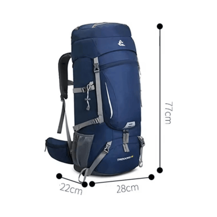 CarryQuest® - Wandelrugzak - Rugzakken - 60L - Waterdicht - Outdoor - Wandelen - Grijs