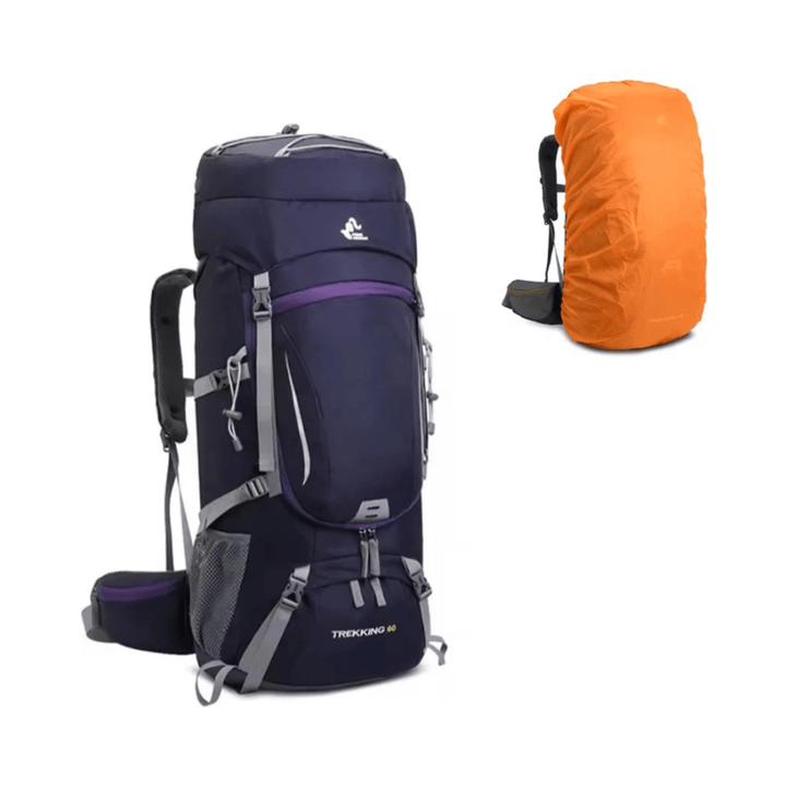 CarryQuest® - Wandelrugzak - Rugzakken - 60L - Waterdicht - Outdoor - Wandelen - Paars