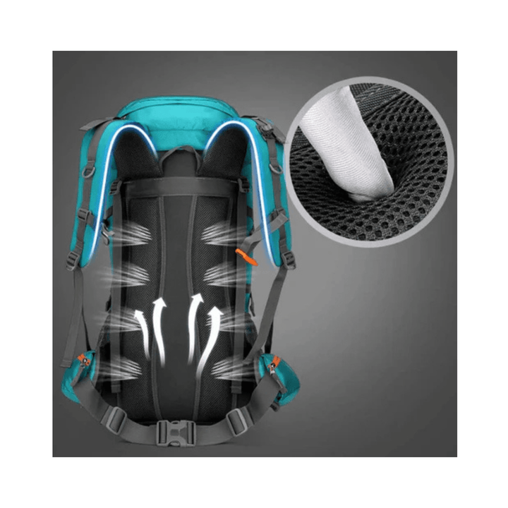 CarryQuest® - Wandelrugzak - Rugzakken - 60L - Waterdicht - Outdoor - Wandelen - Zwart