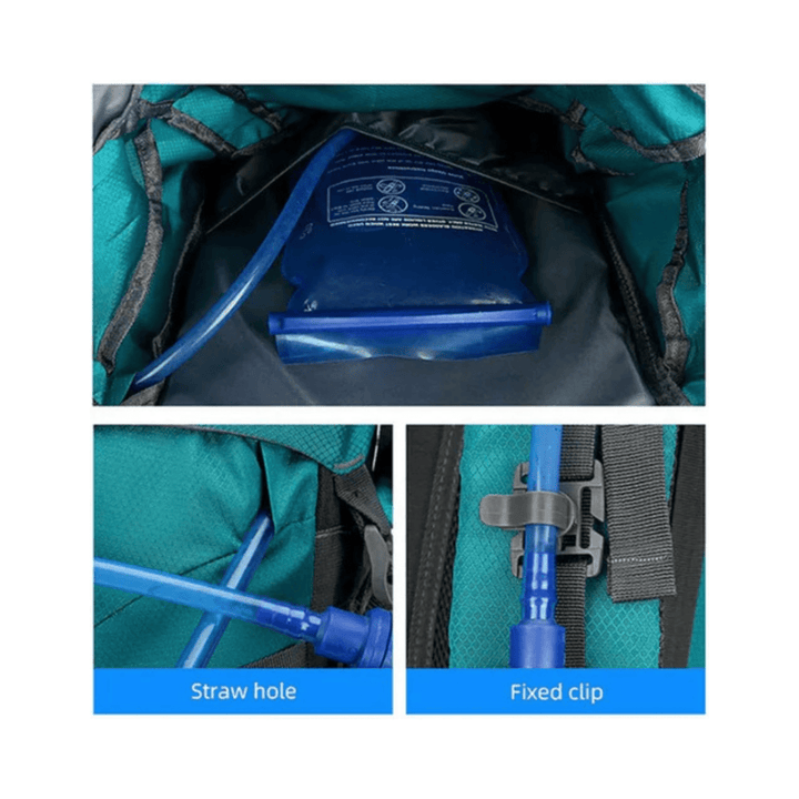 CarryQuest® - Wandelrugzak - Rugzakken - 60L - Waterdicht - Outdoor - Wandelen - Zwart