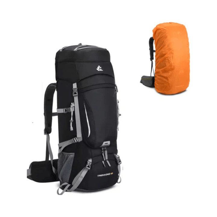 CarryQuest® - Wandelrugzak - Rugzakken - 60L - Waterdicht - Outdoor - Wandelen - Zwart