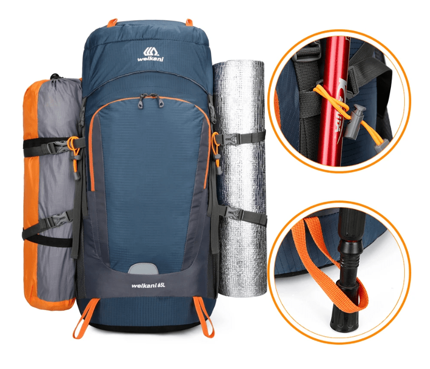 CarryQuest® - Waterbestendige 65L Rugzak - Ademend & Duurzaam