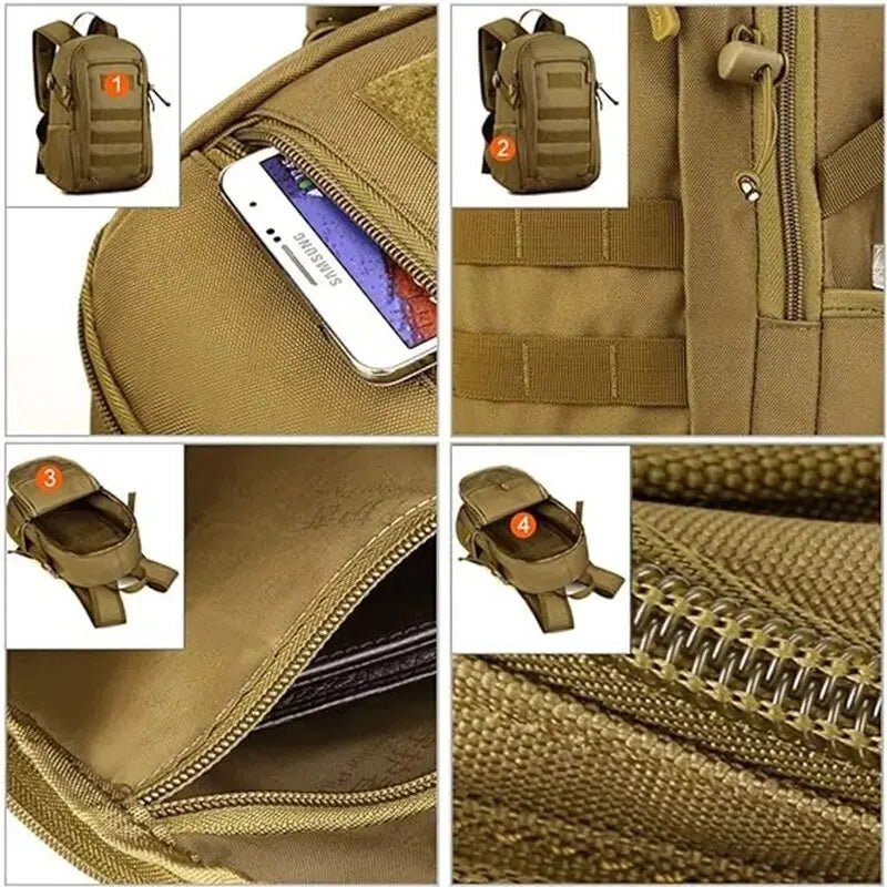 CarryQuest® - Waterdicht - Militair - 15L Rugzak - Outdoor - Bruin