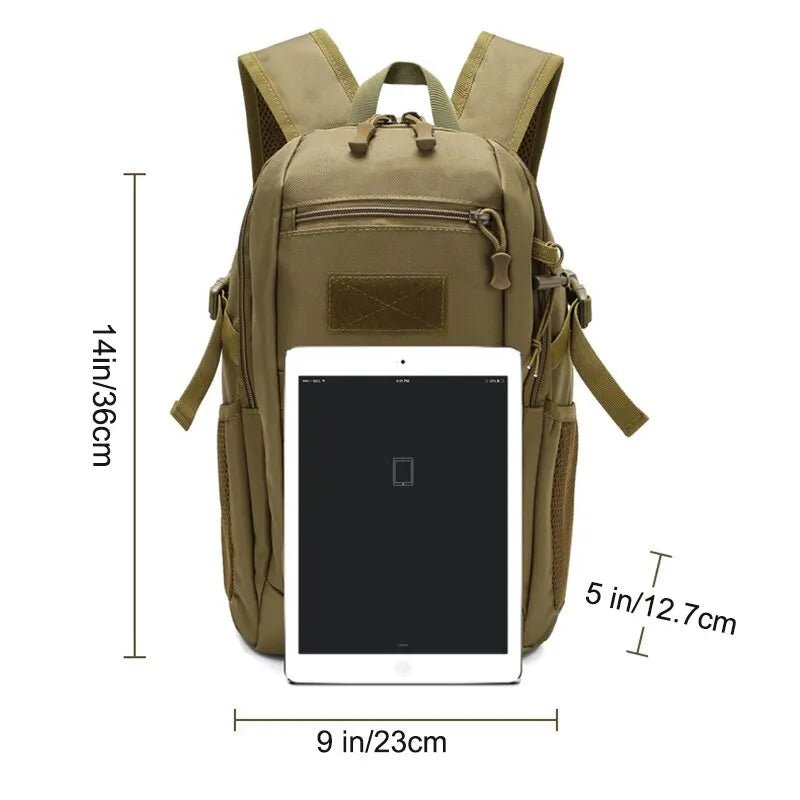 CarryQuest® - Waterdicht - Militair - 15L Rugzak - Outdoor - Bruin