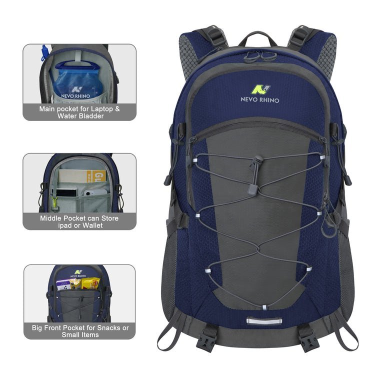 CarryQuest® Waterdichte Bergsport Rugzak – Lichtgewicht 40 - 70L – Perfect voor Avontuurlijke HikesCarryQuest®Wandel Rugzak03