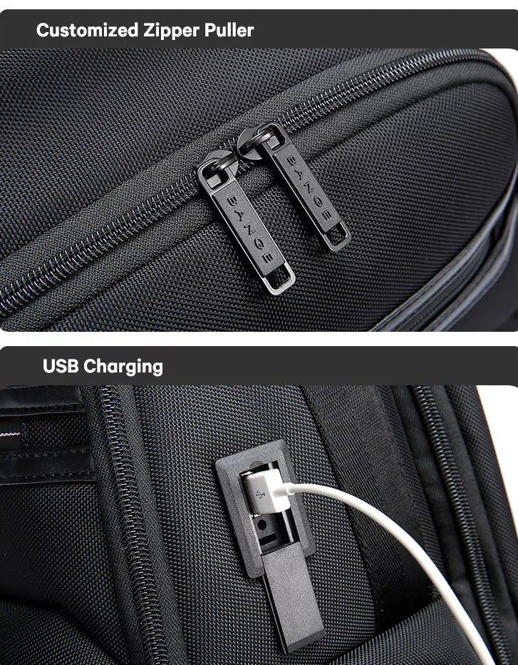 CarryQuest® Waterdichte Business Rugzak – 20 - 35L – Ergonomisch en USB OplaadpoortCarryQuest®Laptop Rugzak03