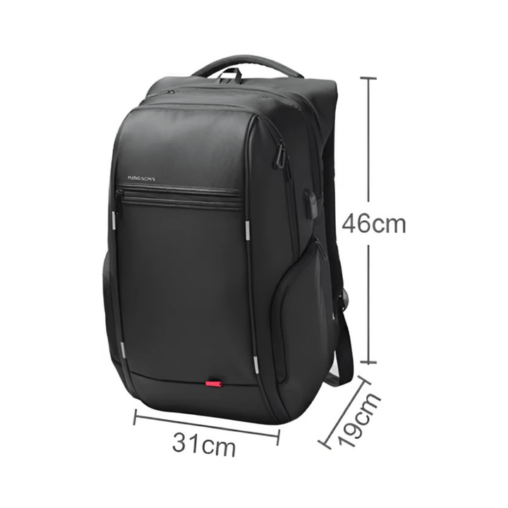 CarryQuest® - Waterdichte Laptop Rugzak - USB Oplaadbaar - 15.6 - 17.3 inch - Zwart