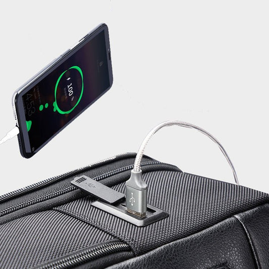 CarryQuest® Waterdichte Multifunctionele Zakenrugzak – 35 Liter – Laptopvak – USB - Aansluiting – ZwartCarryQuest®Wandel Rugzak03