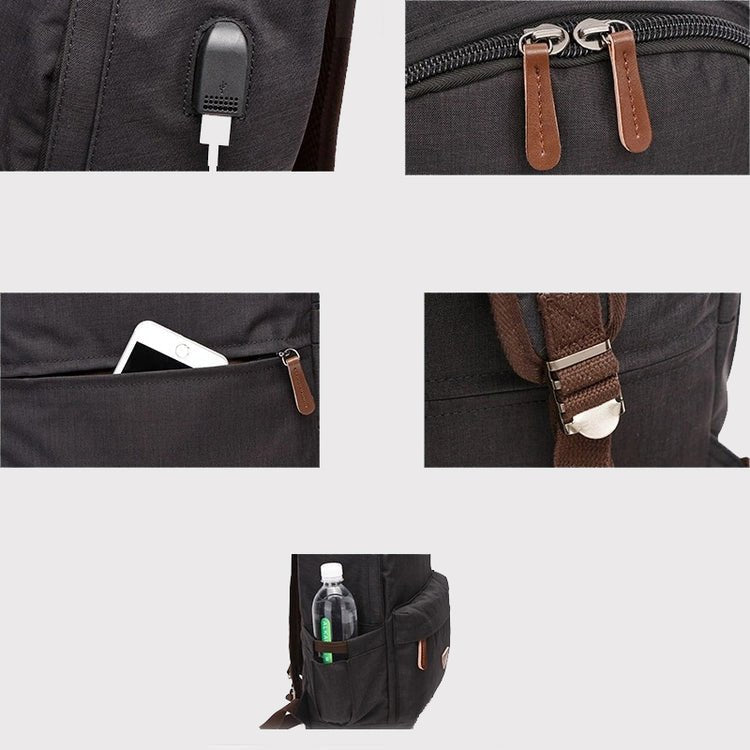 CarryQuest® Waterdichte USB Rugzak – 20 - 35 Liter – Multifunctioneel – Vintage Design – Perfect voor Reizen & Dagelijks GebruikCarryQuest®Reis - /Weekendtas03