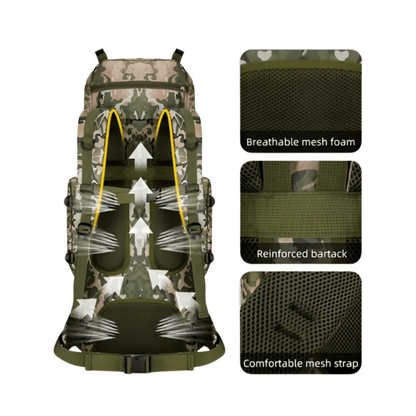 CarryQuest® - Waterdichte - Wandelen - Camping - Rugzak - Heren - 90 Liter - GroenCarryQuestsimple