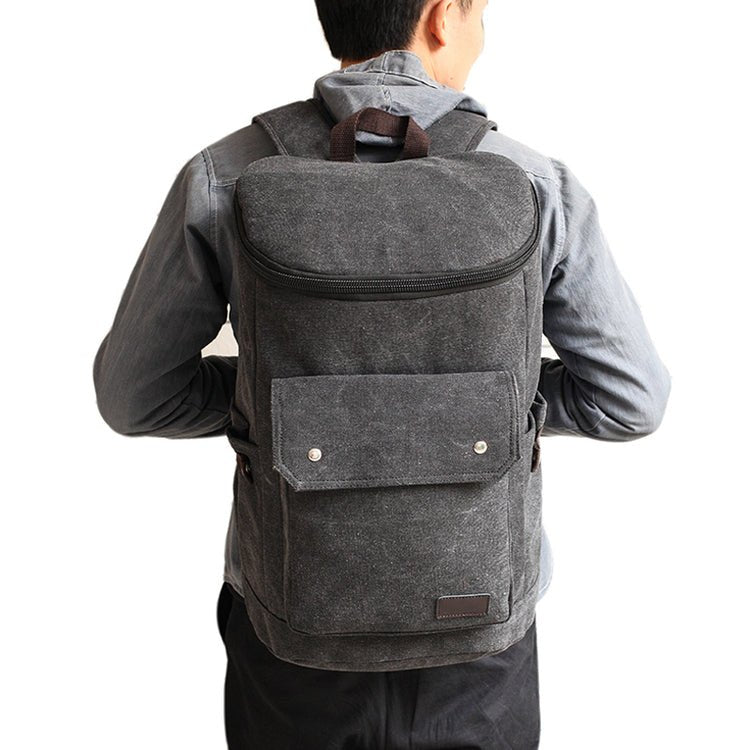 CarryQuest® Waterdichte Wandelsrugzak 20L – Canvas – Vintage Look – Ideaal voor Reizen & Dagelijks GebruikCarryQuest®Wandel Rugzak03