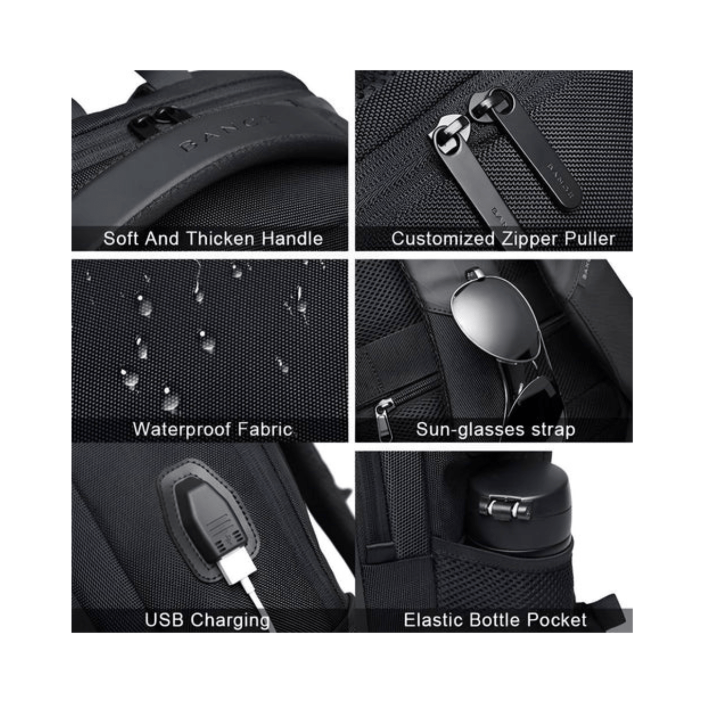 CarryQuest® - Waterdichte Zakelijke Rugzak - 20 - 35L - Laptop Rugzak - ZwartCarryQuestsimple
