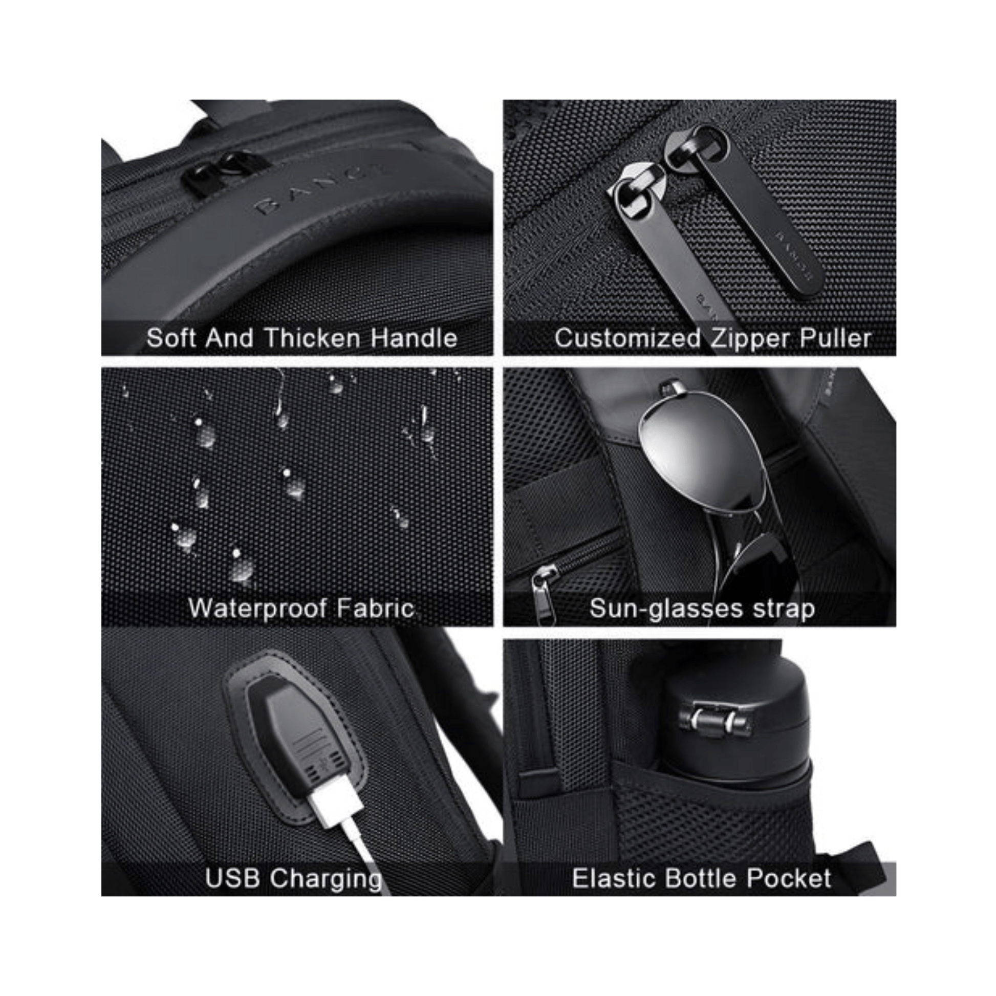 CarryQuest® - Waterdichte Zakelijke Rugzak - 20 - 35L - Laptop Rugzak - ZwartCarryQuestsimple