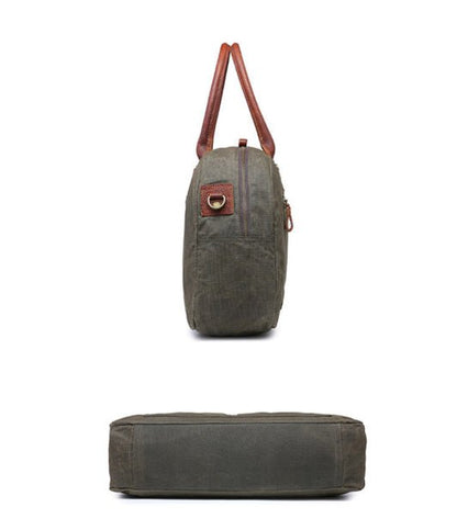 CarryQuest® Weekendtas Canvas - 50x29x12cm - Khaki - Stijlvol & Ruim - Perfect voor ReizenCarryQuestReis - /Weekendtas03