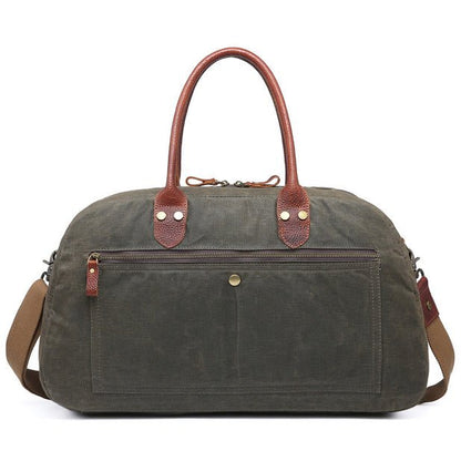 CarryQuest® Weekendtas Canvas - 50x29x12cm - Khaki - Stijlvol & Ruim - Perfect voor ReizenCarryQuestReis - /Weekendtas03