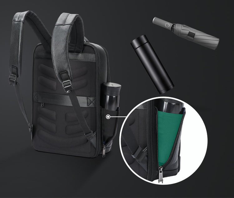 CarryQuest® Zakelijke Forenzen Rugzak – Echt Leer – Waterdicht en DiefstalbestendigCarryQuest®Zakelijke Forenzen Rugzak03