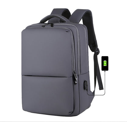 CarryQuest® Zakelijke Rugzak – 17" Laptop – Waterdicht – Oxford Stof – Zwart/Grijs/BlauwCarryQuest®Zakelijke Rugzak03