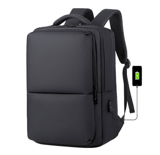 CarryQuest® Zakelijke Rugzak – 17" Laptop – Waterdicht – Oxford Stof – Zwart/Grijs/BlauwCarryQuest®Zakelijke Rugzak03